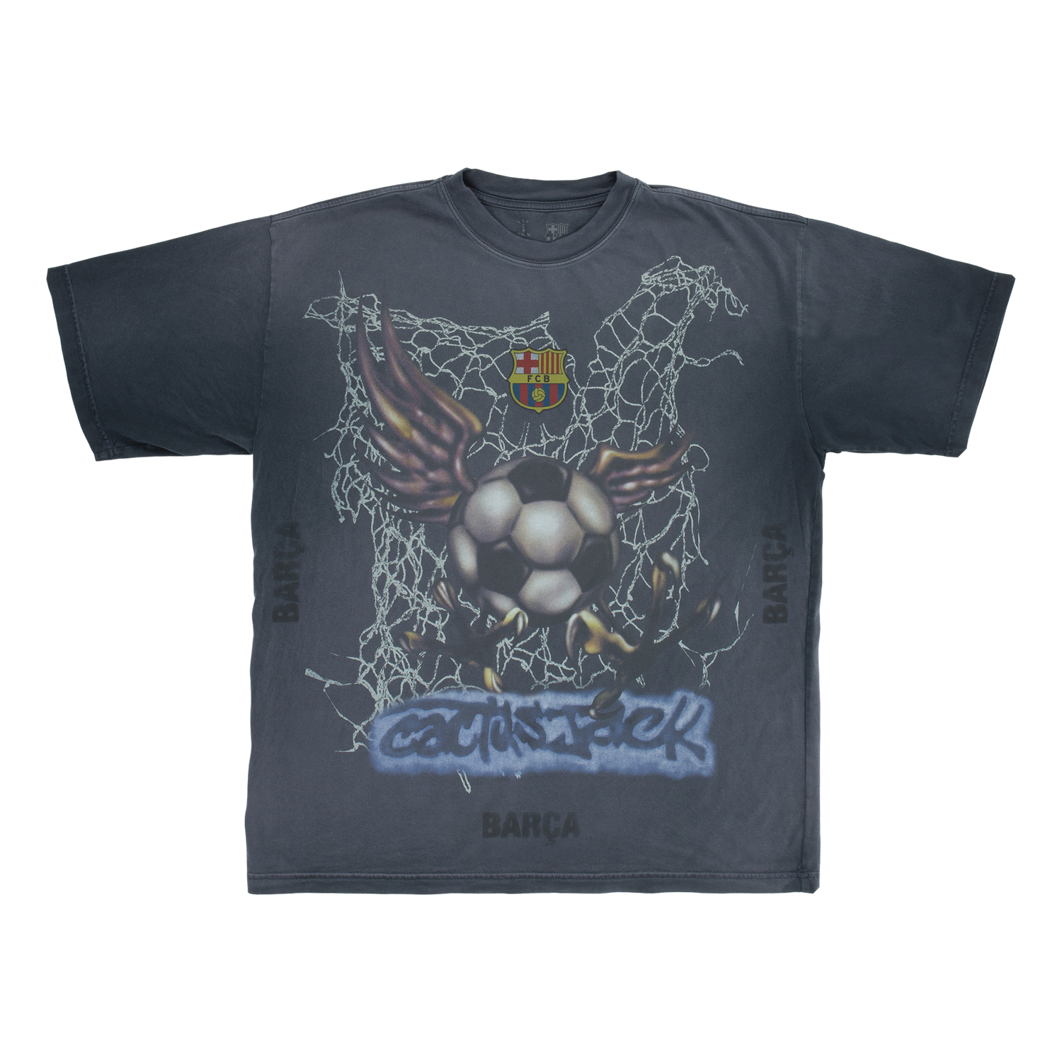 CJ X FCB WASHED SPRAY LOGO TEE