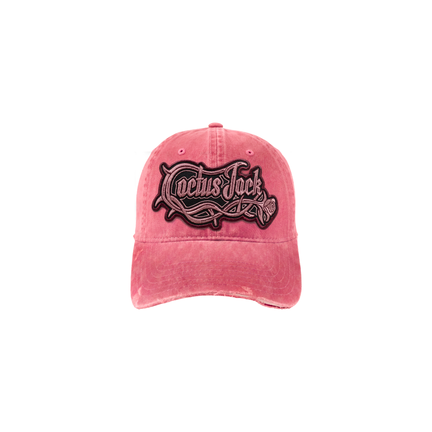 CJ DISTRESSED PINK PATCH LOGO HAT