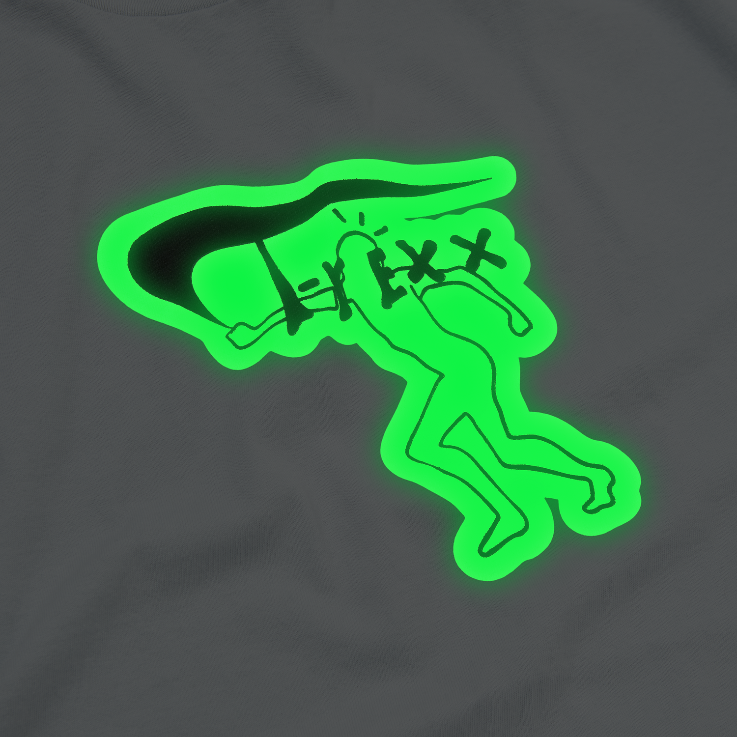CJ X NIKE T-REXX GLOW IN THE DARK TEE (GRAY)