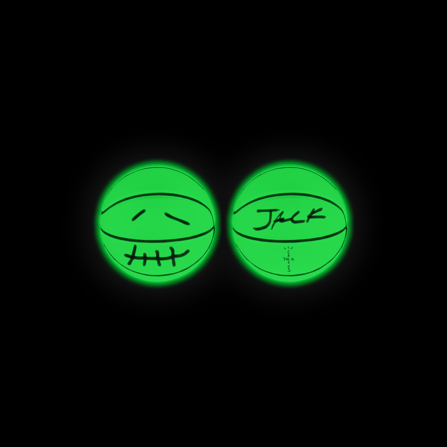 CJ SMILEY GLOW IN THE DARK BASKETBALL